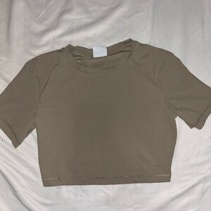 Gymshark x Whitney Tan Crop Top